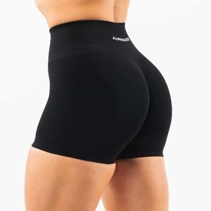 Black Alphalete biker shorts with scrunch on back